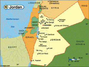 harta politica Iordania